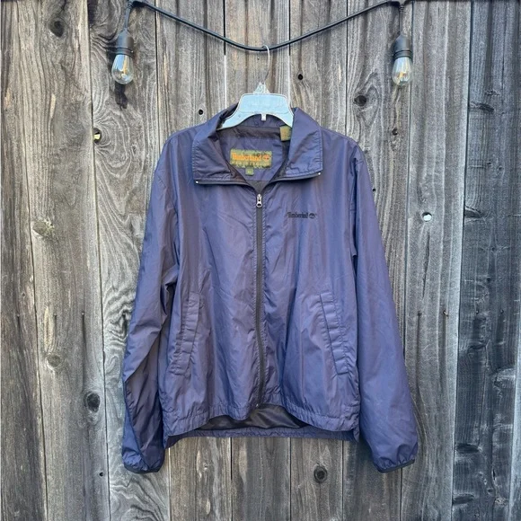 Timberland Navy Blue Weathergear Full-Zip Rain Jacket/windbreaker size medium - Picture 2 of 14